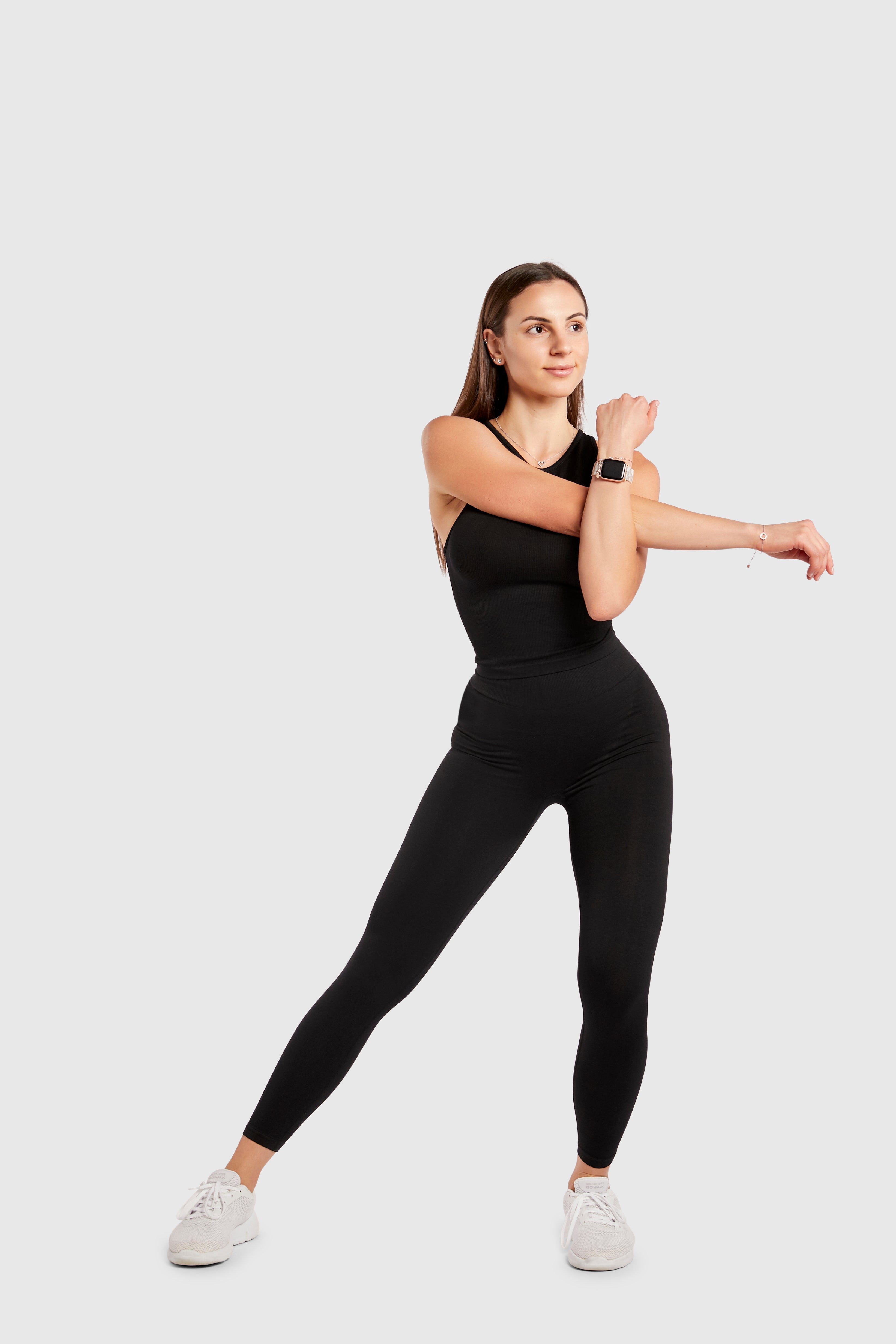 Women's High Wasted Seamless Leggings - Black