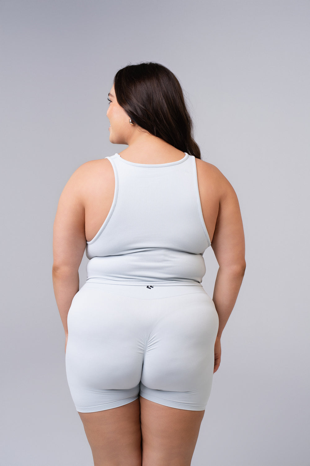 Women's Seamless Compression Crop Tank - Glacier Grey