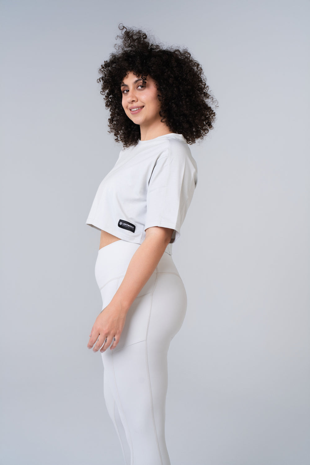 Women's Relaxed Crop Top - Glacier Grey