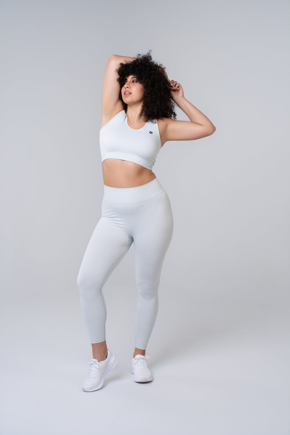 Women's High Wasted Seamless Leggings - Glacier Grey