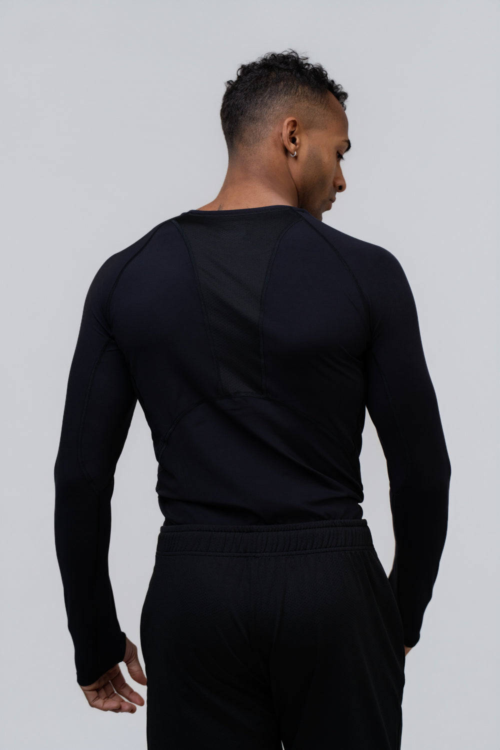 Men's Compression Long Sleeve Shirt - Black
