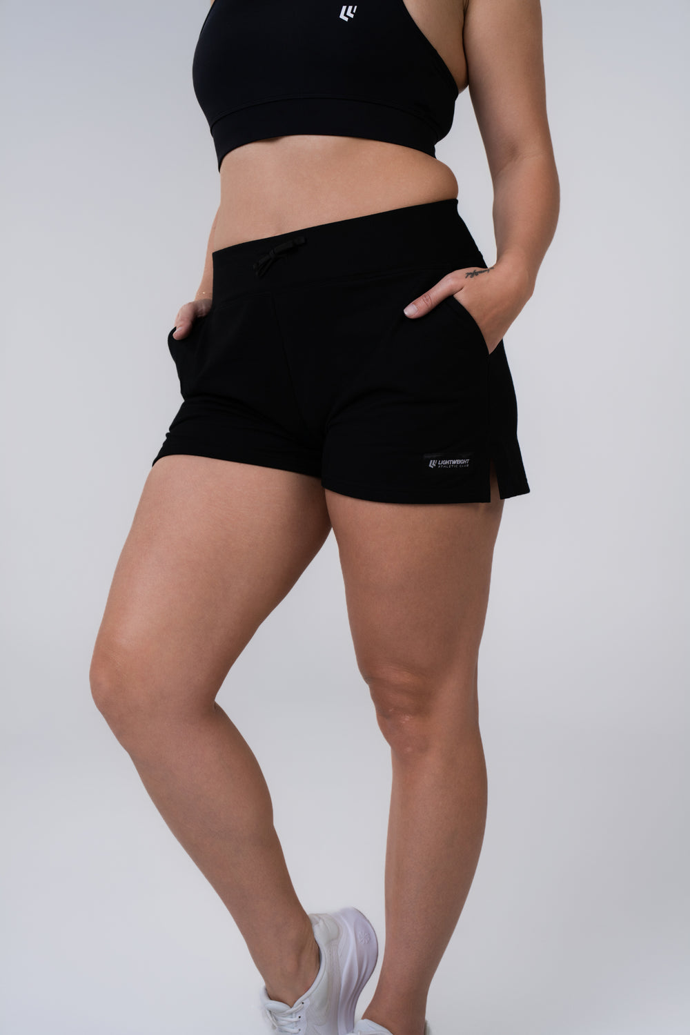 Women's Relaxed Fit Shorts, 6.5inch - Black