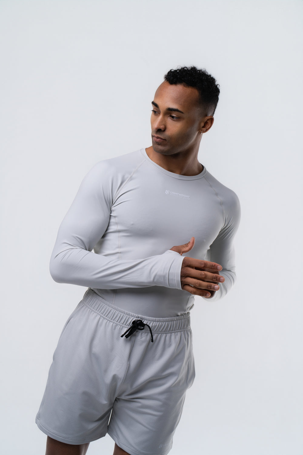 Men's Compression Long Sleeve Shirt - Glacier Grey