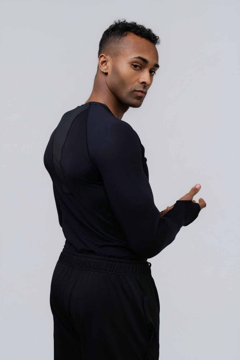 Men's Compression Long Sleeve Shirt - Black