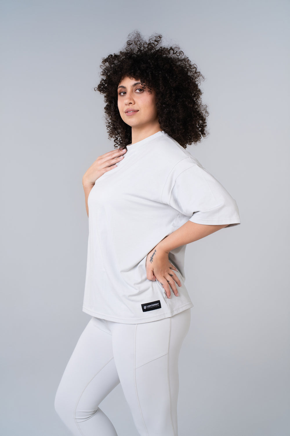 Graphic Oversized Tee - Light Weight Baby - Glacier Grey
