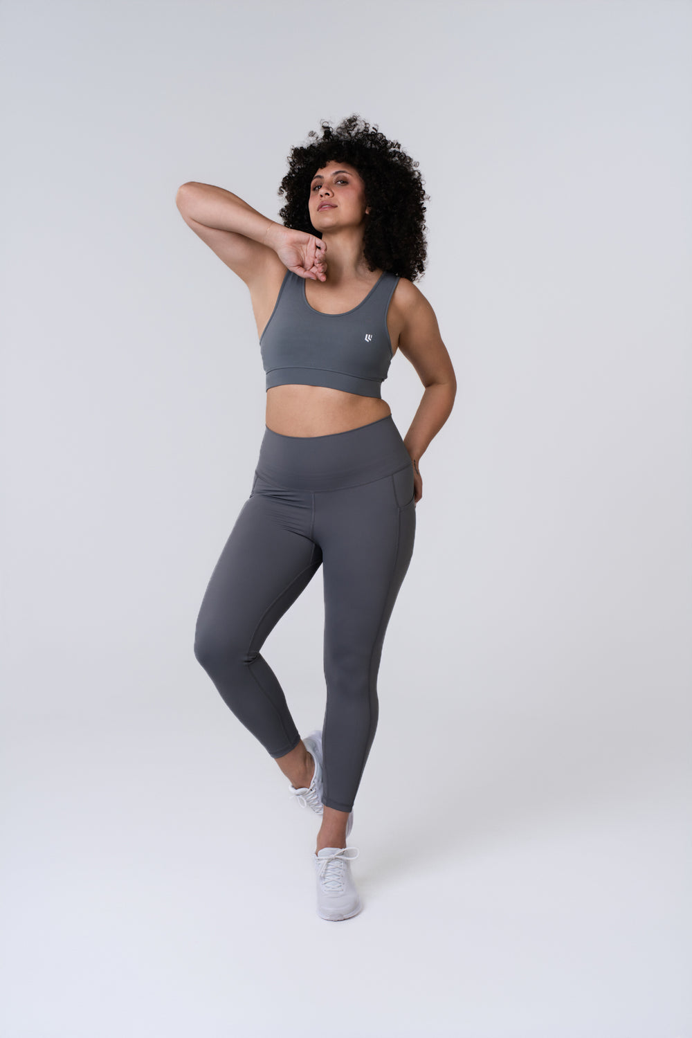 Women's Leggings 25 inches With Pocket - Poppy Seed Grey