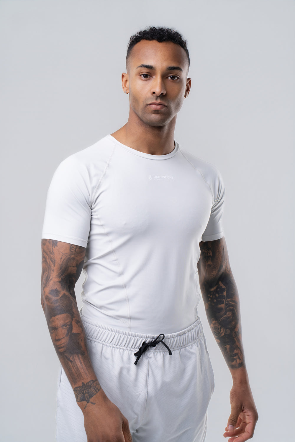 Men's Compression Short Sleeve Shirt - Glacier Grey