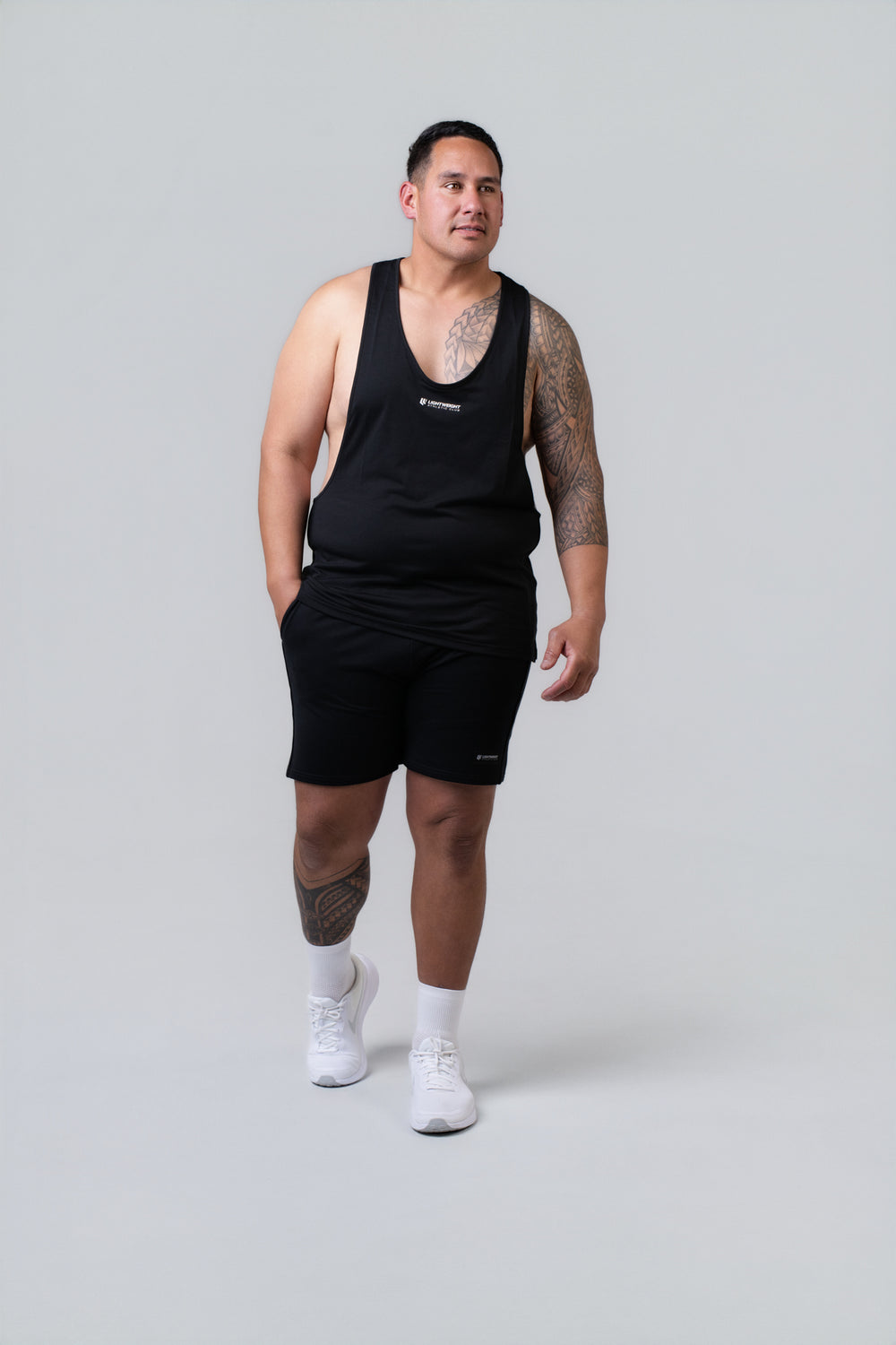 Men's Stringer Singlet - Black