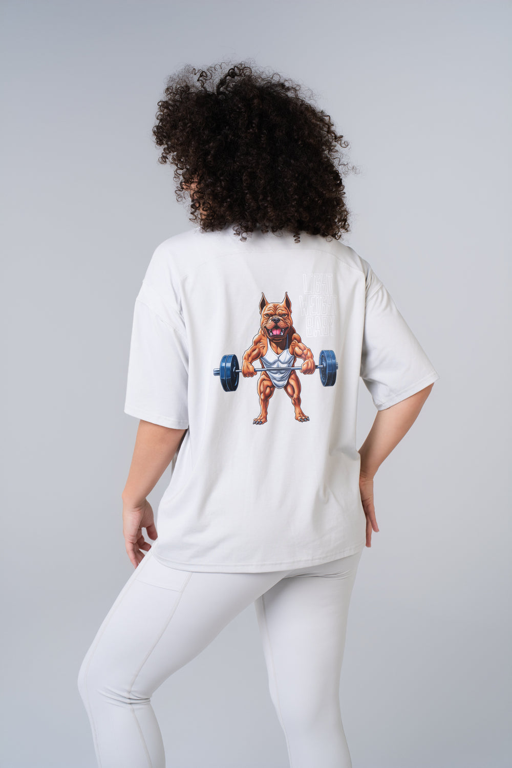 Graphic Oversized Tee - Light Weight Baby - Glacier Grey