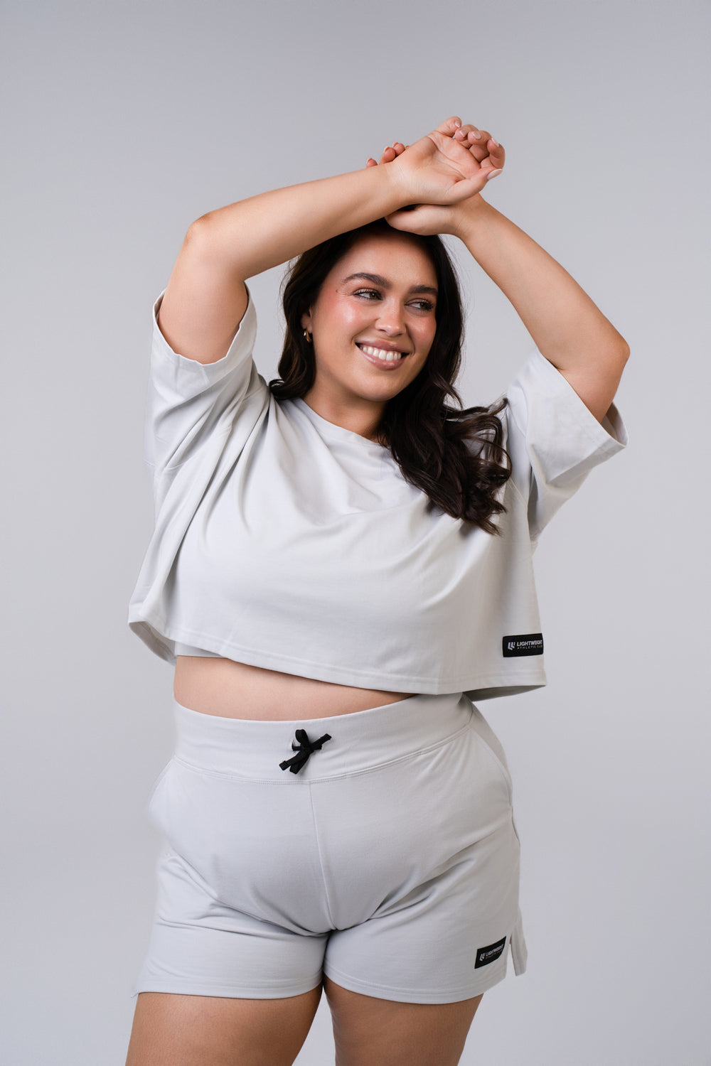 Women's Relaxed Crop Top - Glacier Grey