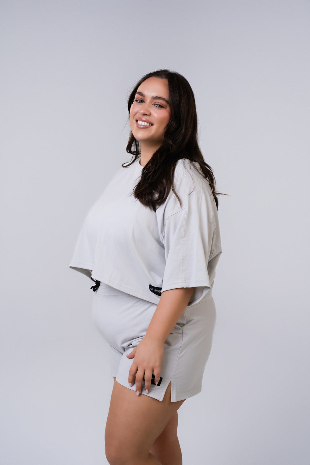 Women's Relaxed Crop Top - Glacier Grey