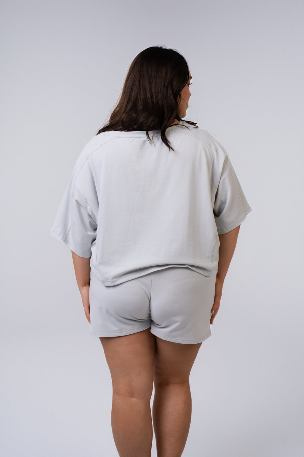 Women's Relaxed Crop Top - Glacier Grey