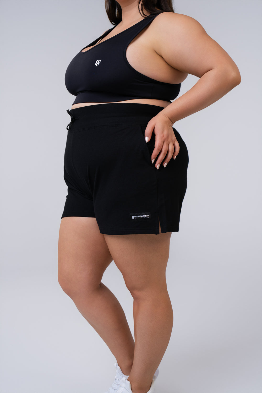 Women's Relaxed Fit Shorts, 6.5inch - Black