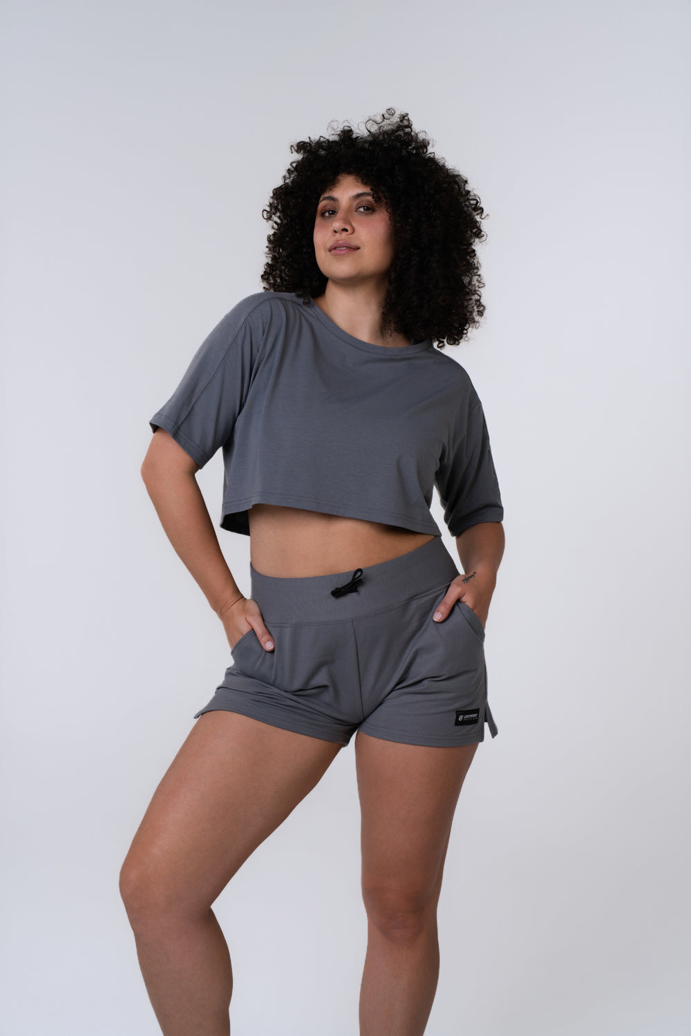 Women's Relaxed Fit Shorts 6.5 inches - Poppy Seed Grey