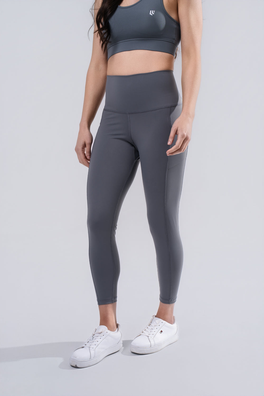 Women's Leggings 25 inches With Pocket - Poppy Seed Grey