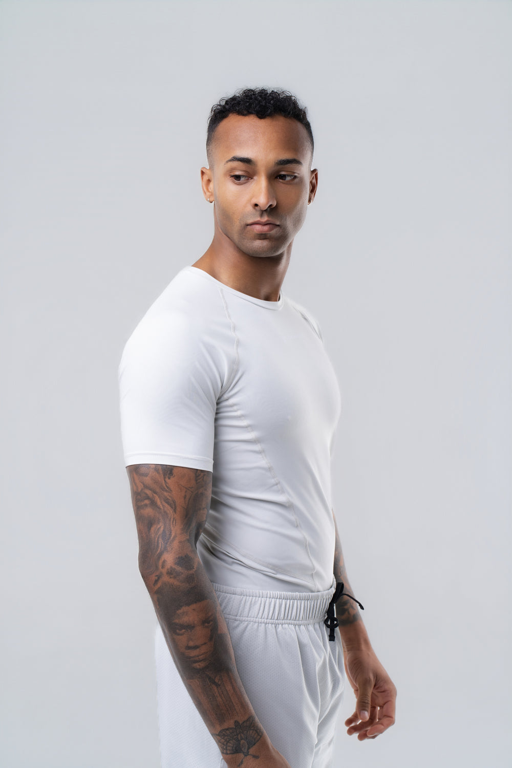 Men's Compression Short Sleeve Shirt - Glacier Grey
