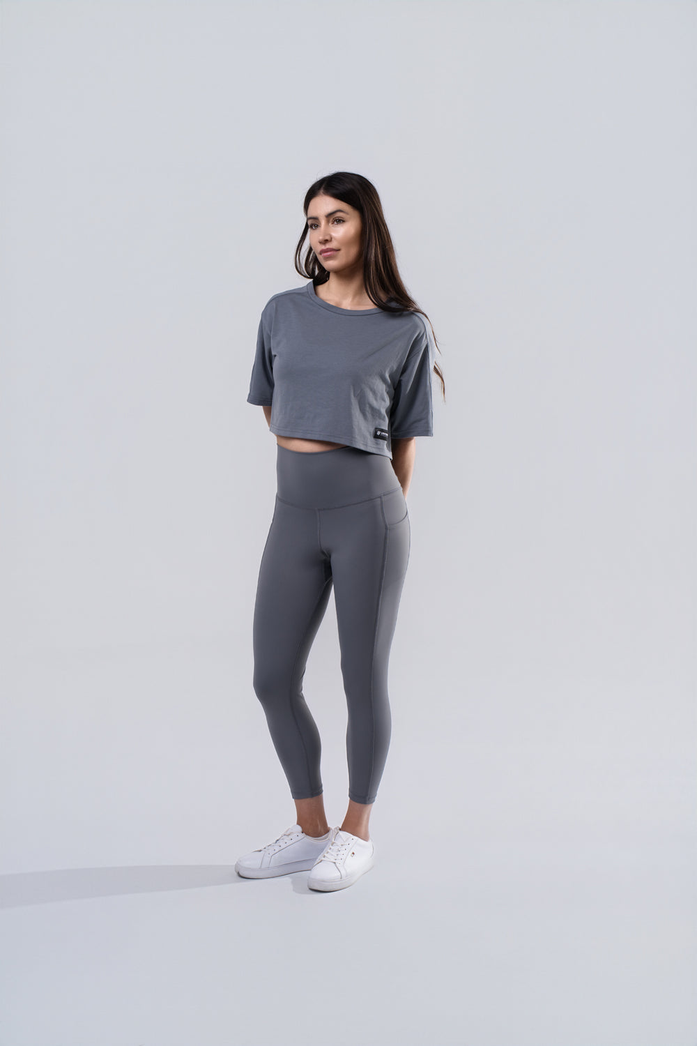 Women's Leggings 25 inches With Pocket - Poppy Seed Grey