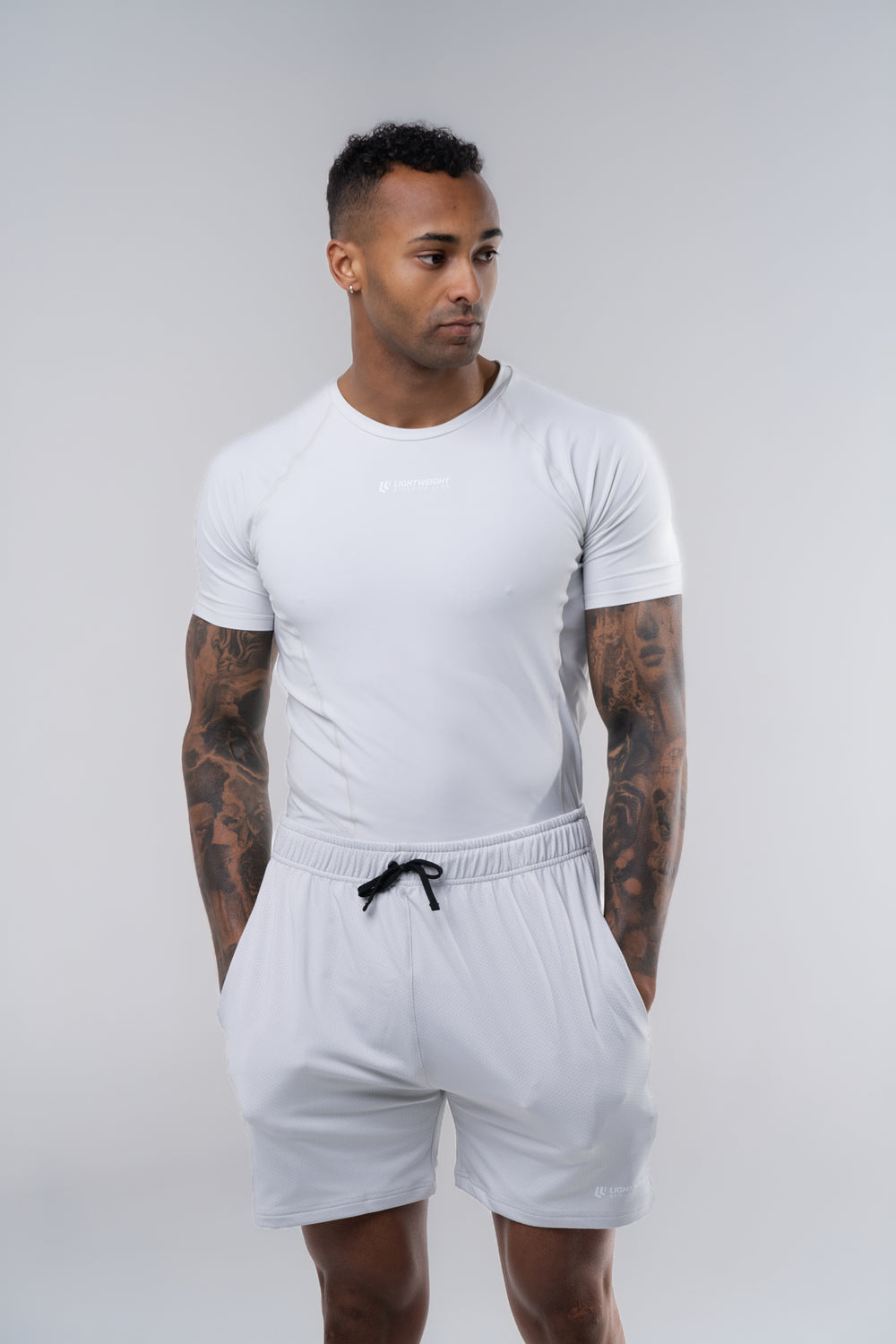 Men's Compression Short Sleeve Shirt - Glacier Grey