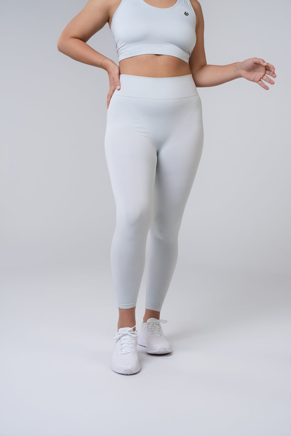 Women's High Wasted Seamless Leggings - Glacier Grey