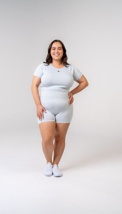 Women's Seamless Bike Shorts 4.5 inches - Glacier Grey
