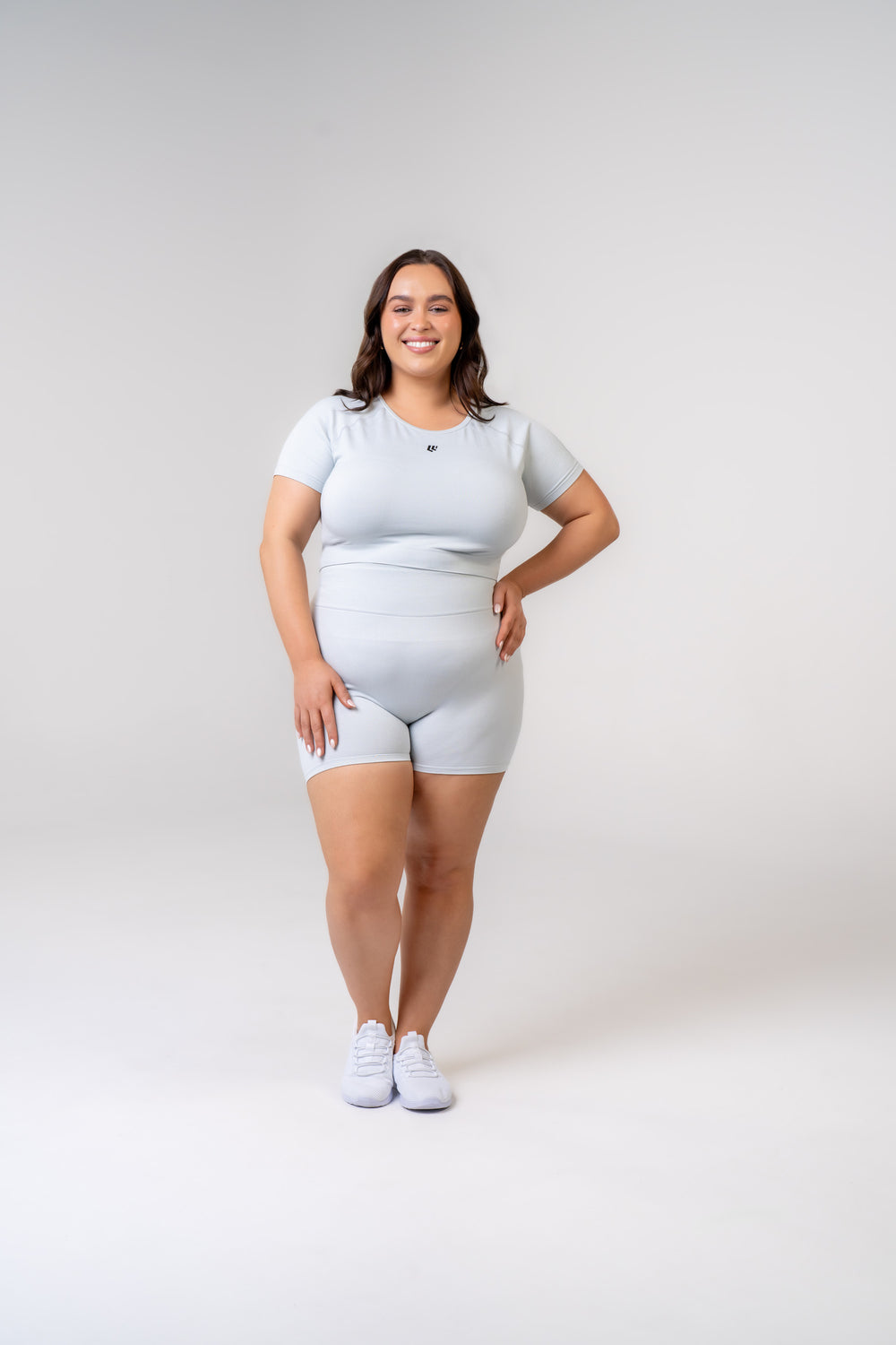 Women's Seamless Bike Shorts 4.5 inches - Glacier Grey