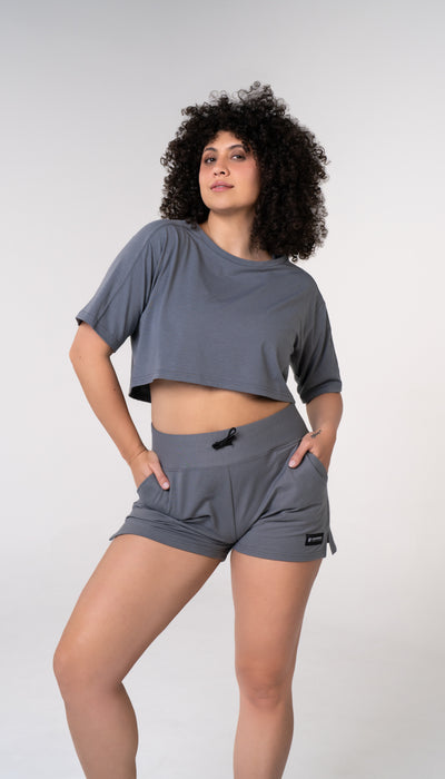Women's Relaxed Fit Shorts, 6.5inch - Black