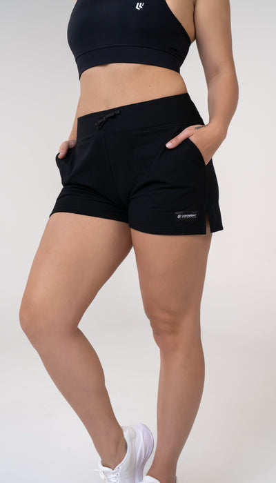 Women's Relaxed Fit Shorts, 6.5inch - Black