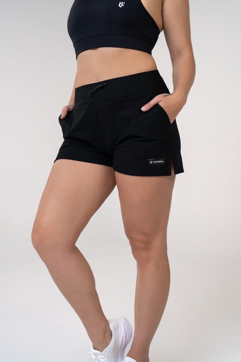 Women's Relaxed Fit Shorts, 6.5inch - Black