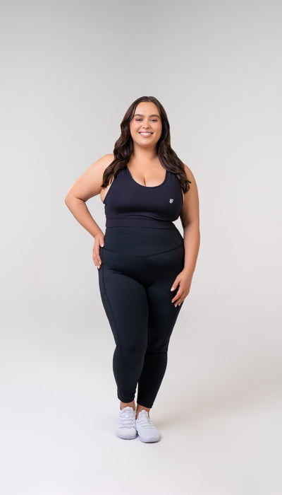 Women's Leggings 25 inches With Pocket - Black