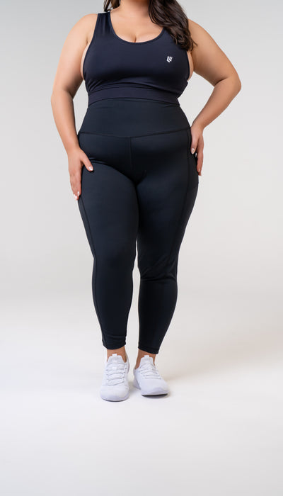 Women's High Wasted Seamless Leggings - Poppy Seed Grey