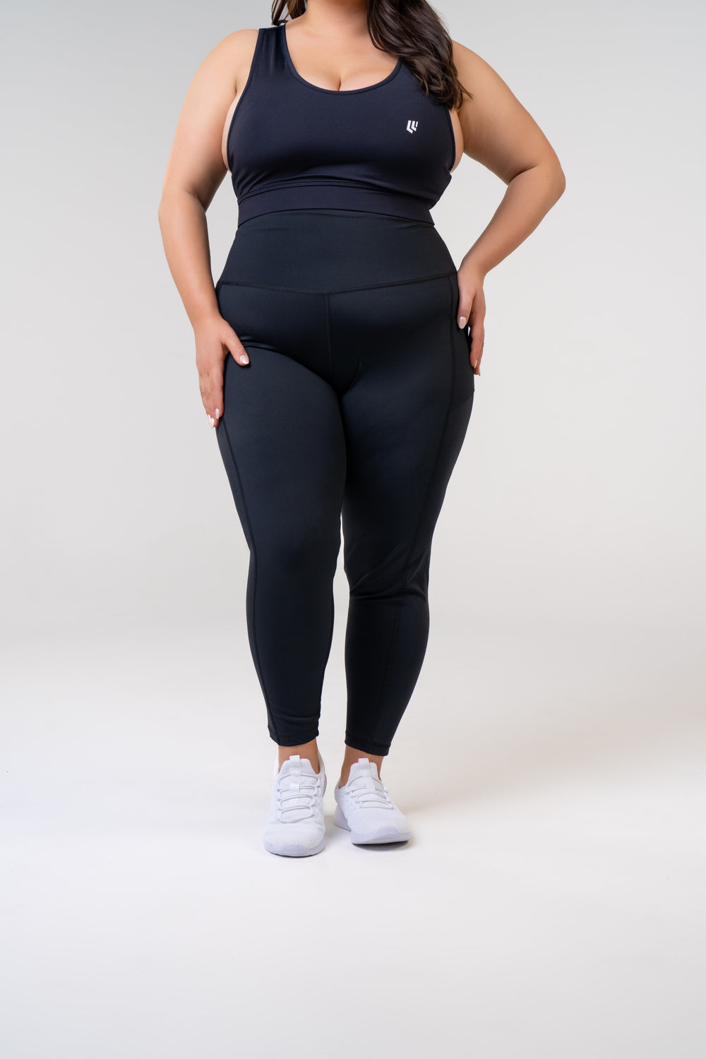 Women's High Wasted Seamless Leggings - Poppy Seed Grey