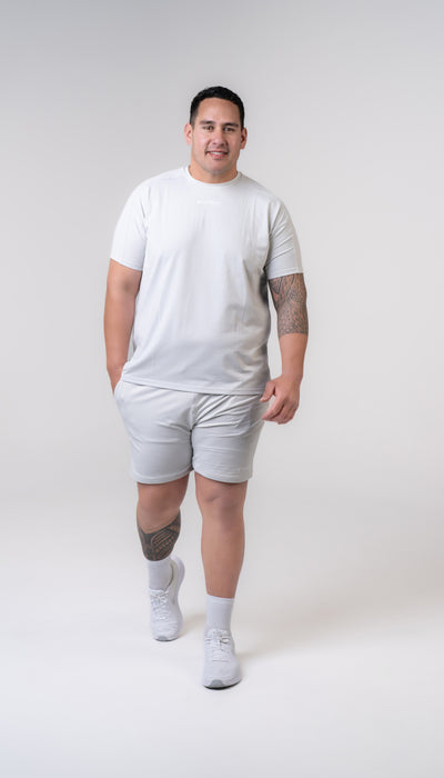 Men's Athletic Mesh Shorts 7 inches - Poppy Seed Grey