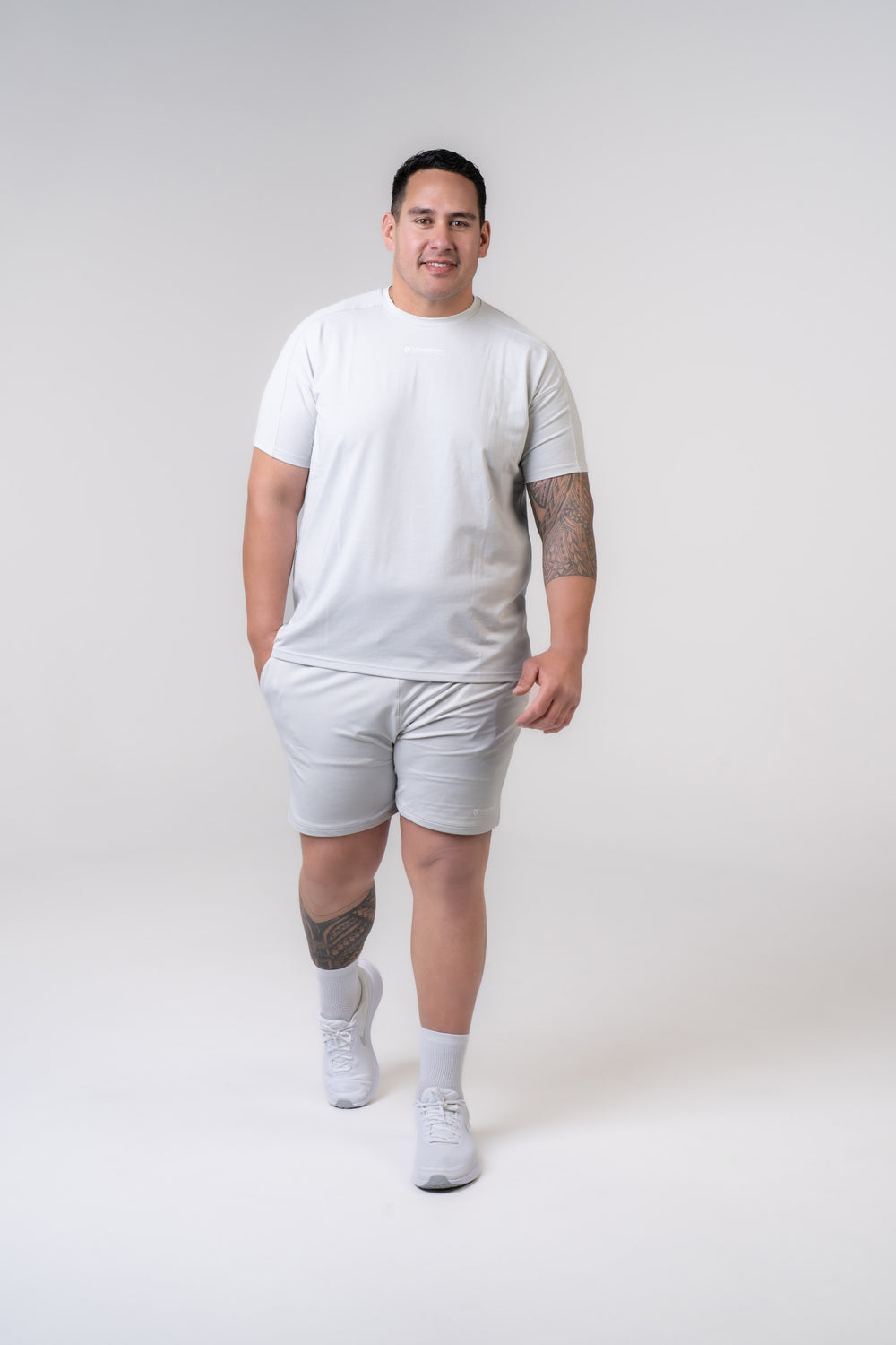 Men's Athletic Mesh Shorts 7 inches - Poppy Seed Grey