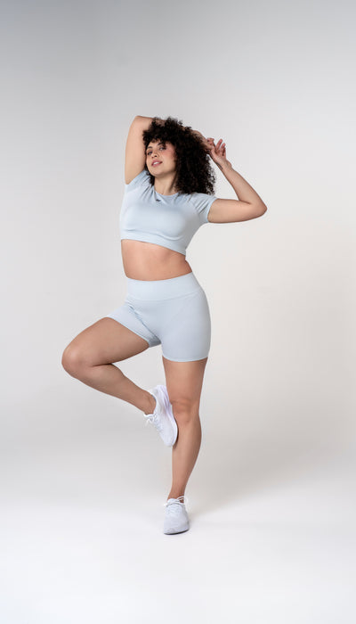 Women's Seamless Bike Shorts 4.5 inches - Glacier Grey