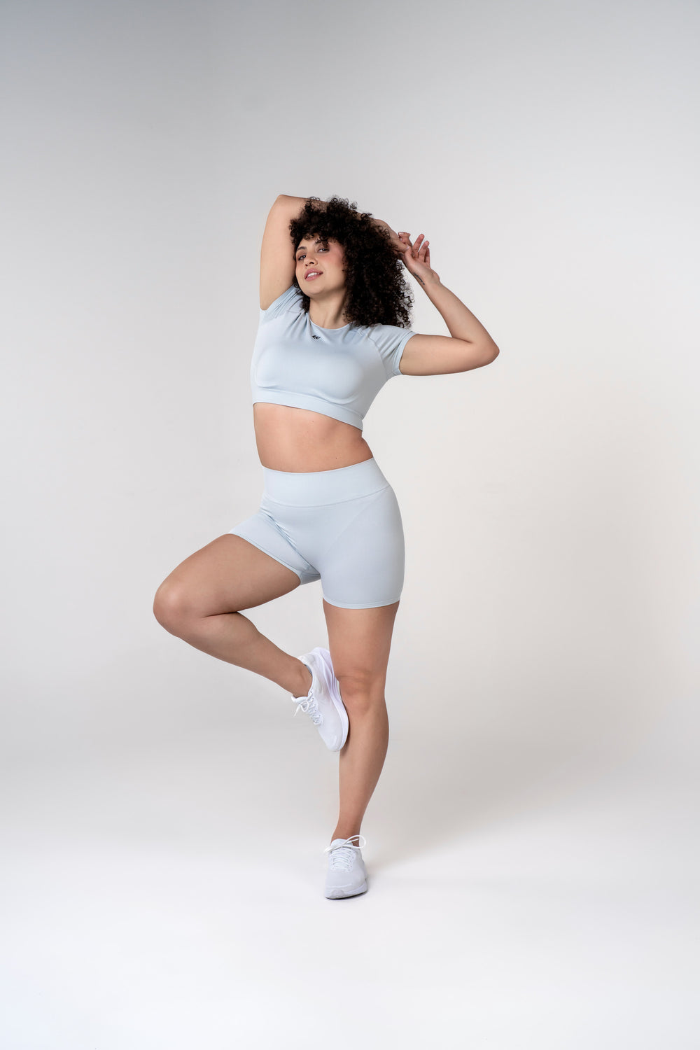 Women's Seamless Bike Shorts 4.5 inches - Glacier Grey