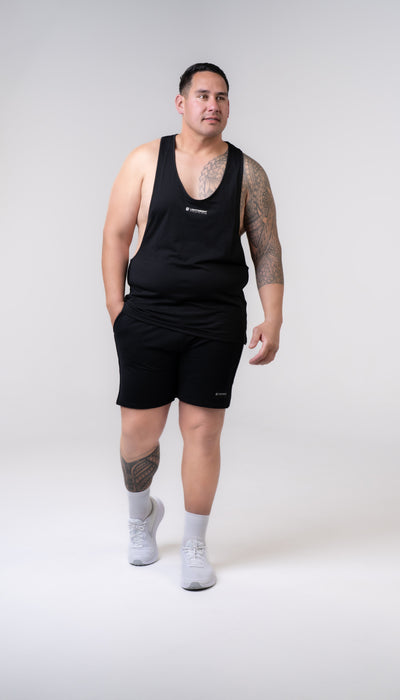 Men's Stringer Singlet - Black