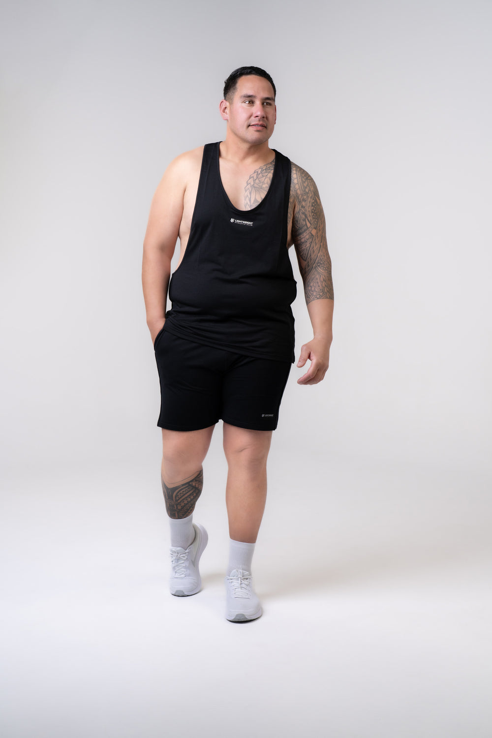 Men's Stringer Singlet - Black