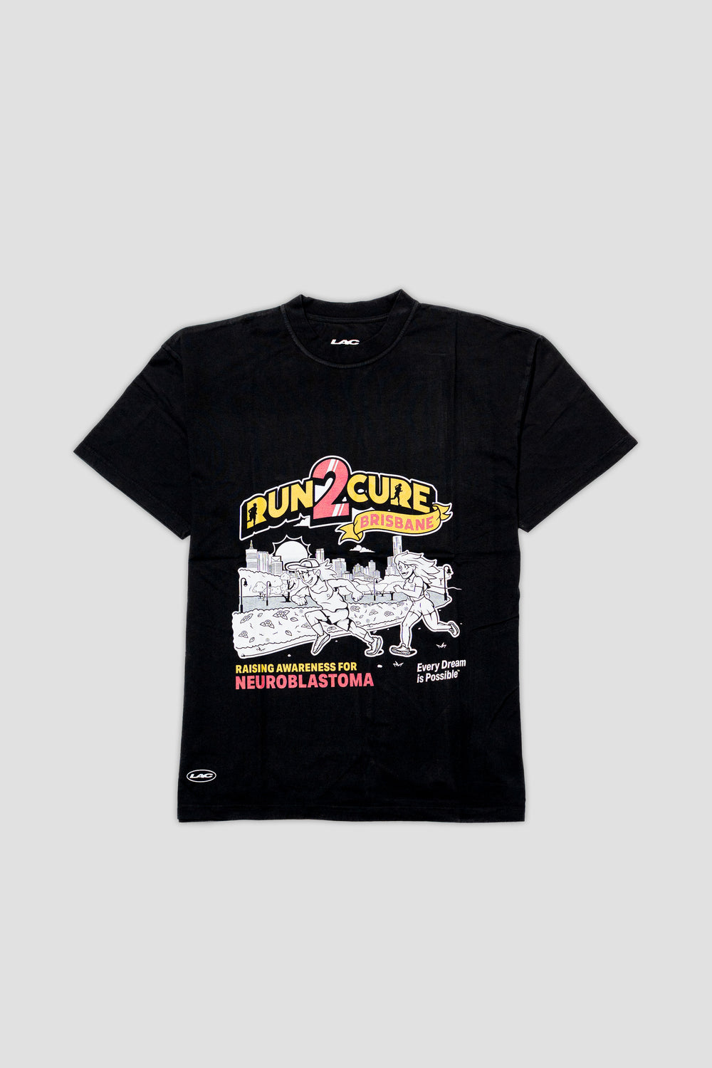 Run2Cure 'Brisbane' Oversize Tee - Black