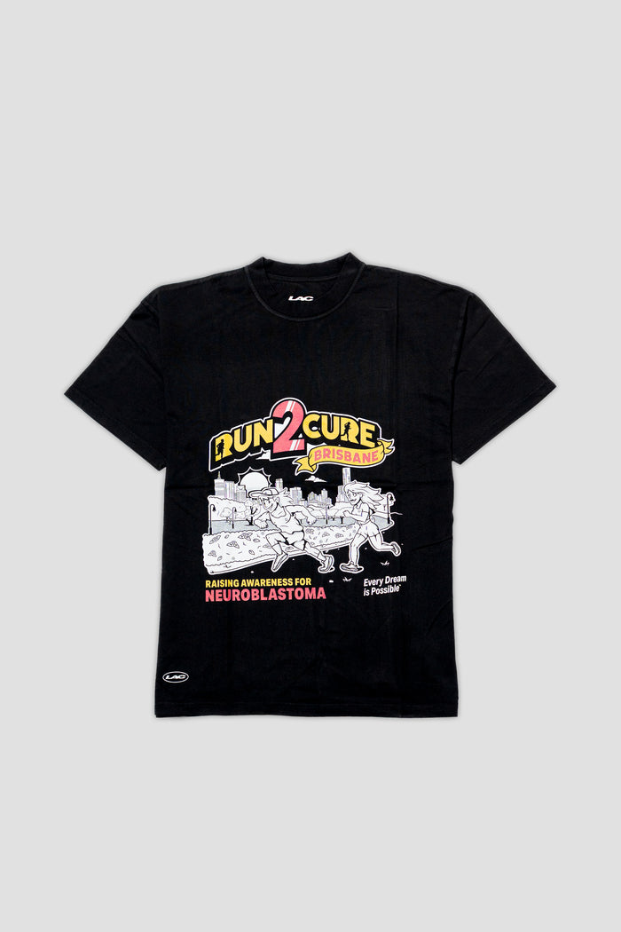 Run2Cure 'Brisbane' Oversize Tee - Black