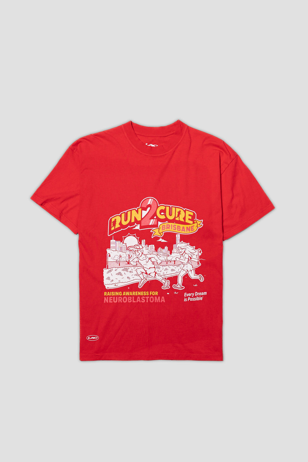 Run2Cure 'Brisbane' Oversize Tee - Red