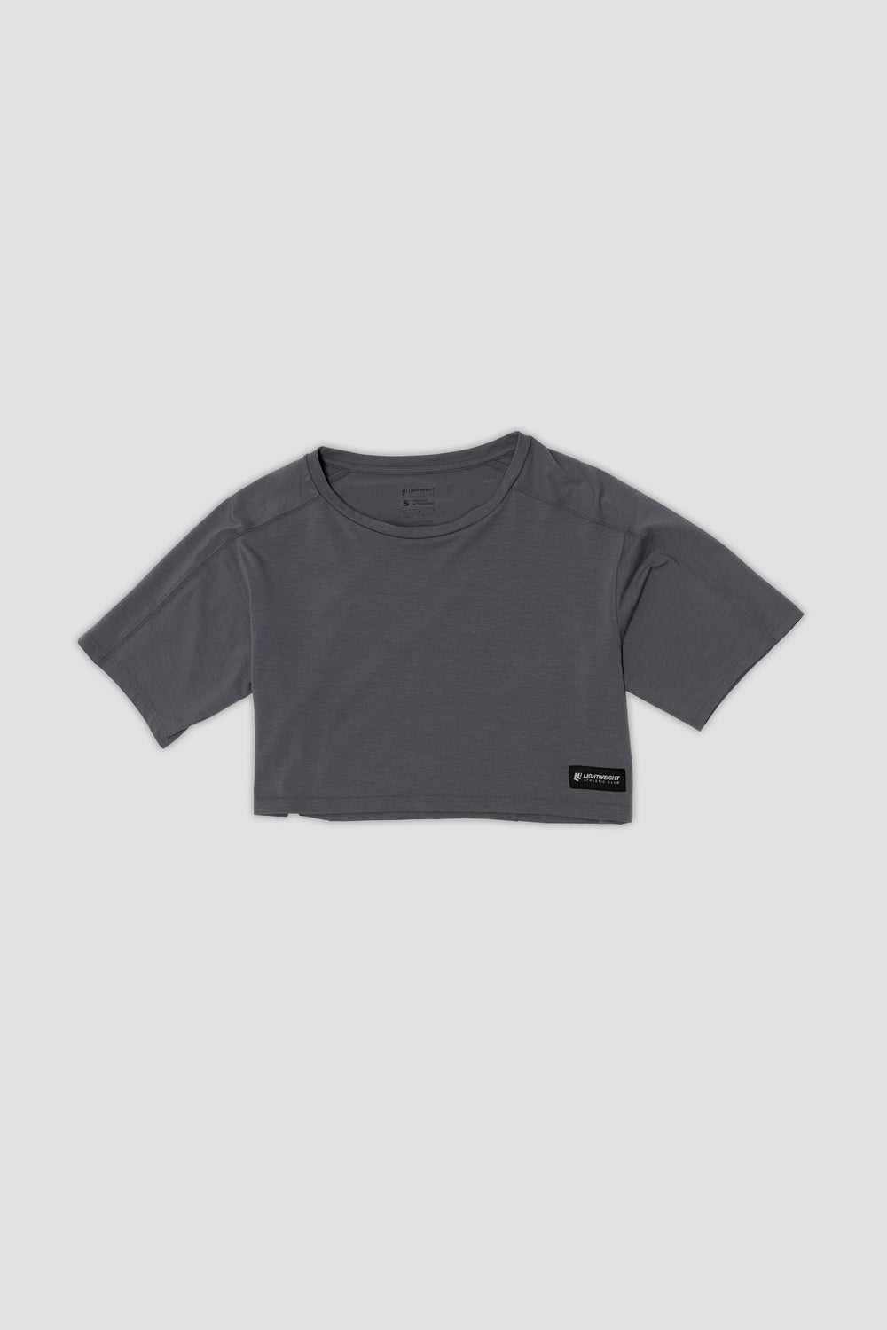 Women's Relaxed Crop Top - Poppy Seed Grey