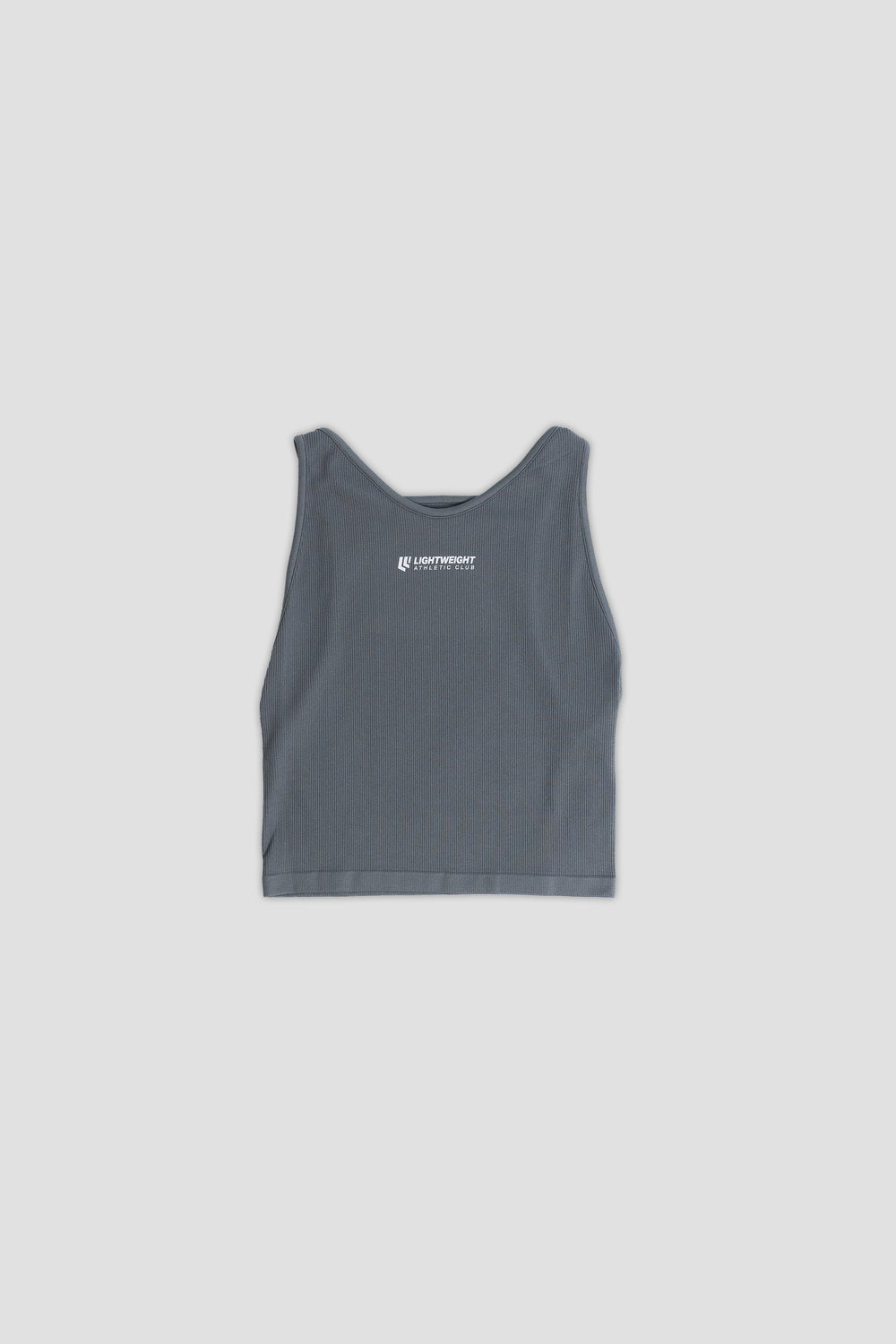Women's Seamless Compression Crop Tank - Poppy Seed Grey