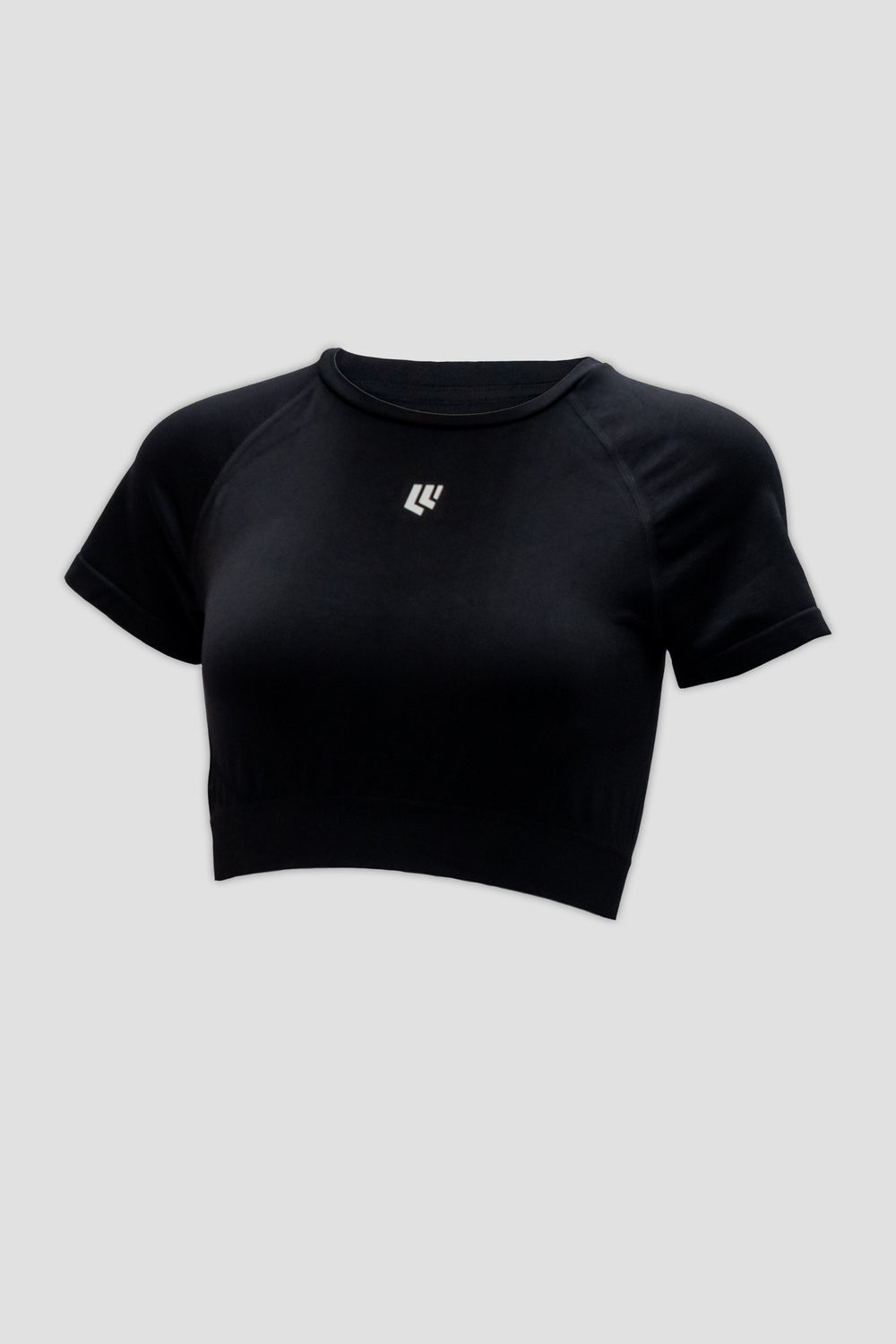 Women's Short Sleeve Compression Crop - Black
